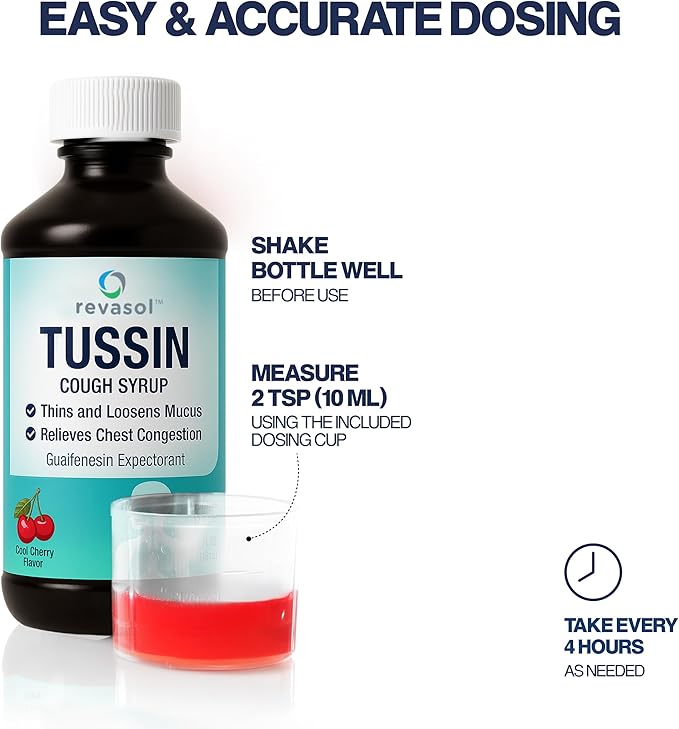Revasol Chest Congestion Relief Syrup with Guaifenesin – Fast Mucus & Cough Support